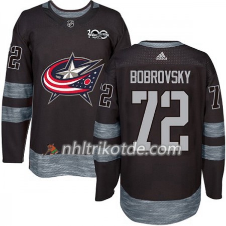 Blue Jackets Trikot Sergei Bobrovsky 72 1917-2017 100th Anniversary Adidas Schwarz Authentic - Herren Blue Jackets Trikot Sergei Bobrovsky 72 1917-2017 100th Anniversary Adidas Schwarz Authentic - Herren